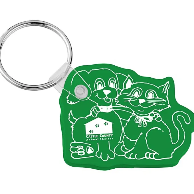 Cats & Dogs Soft Keychain - Translucent