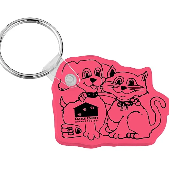 Cats & Dogs Soft Keychain - Translucent