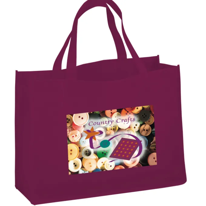 Celebration Shopping Tote - 12 inches x 16 inches - 18 inches Handles - Full Color