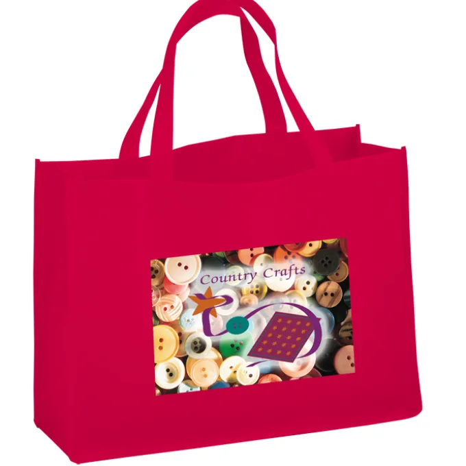 Celebration Shopping Tote - 12 inches x 16 inches - 18 inches Handles - Full Color