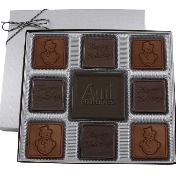 Centerpiece Chocolates - 6 oz. - Happy Holidays & Snowman