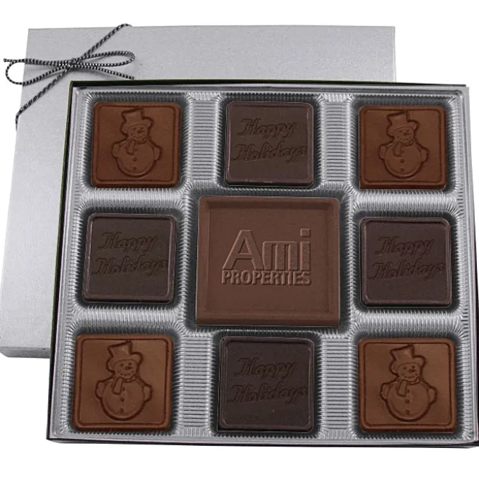 Centerpiece Chocolates - 6 oz. - Happy Holidays & Snowman