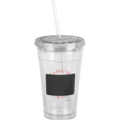 Chalkboard Tumbler with Straw - 16 oz.
