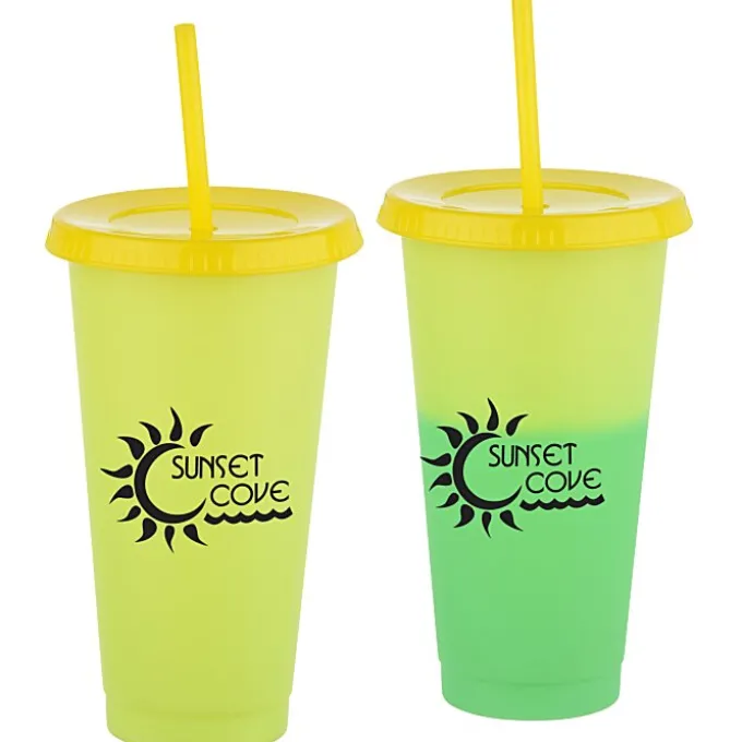 Chameleon Color Change Tumbler with Straw - 24 oz - 24 hr