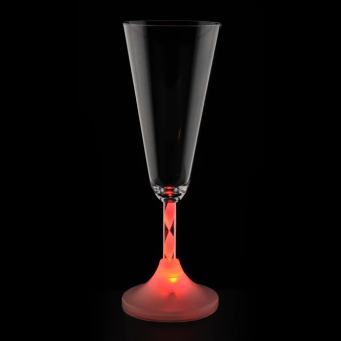 Champagne Glass with Light-Up Spiral Stem - 7 oz. - 24 hr