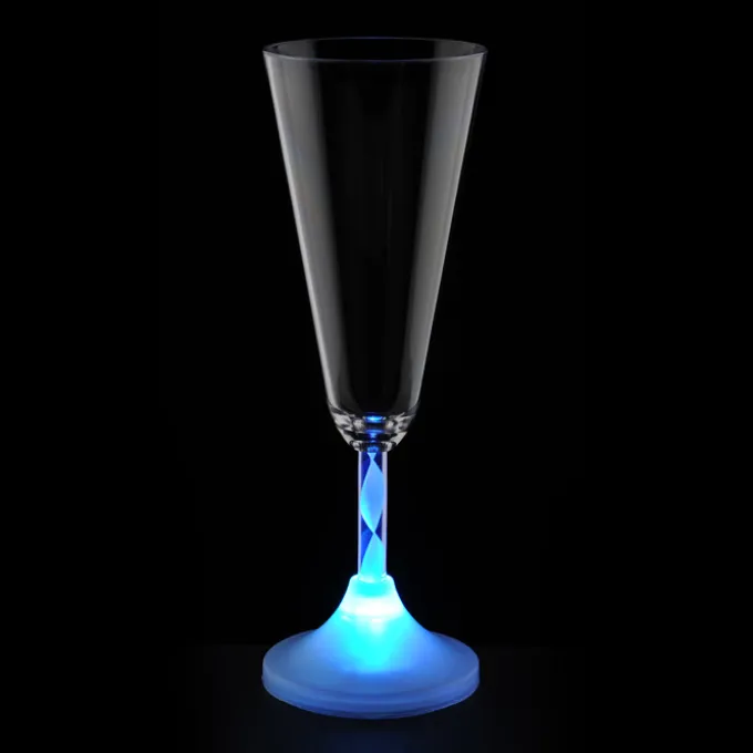 Champagne Glass with Light-Up Spiral Stem - 7 oz. - 24 hr