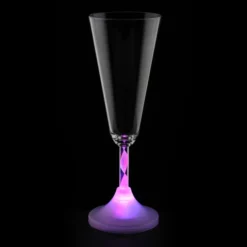 Champagne Glass with Light-Up Spiral Stem - 7 oz. - 24 hr