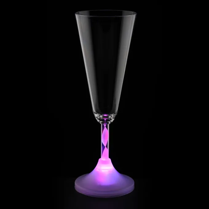 Champagne Glass with Light-Up Spiral Stem - 7 oz. - 24 hr