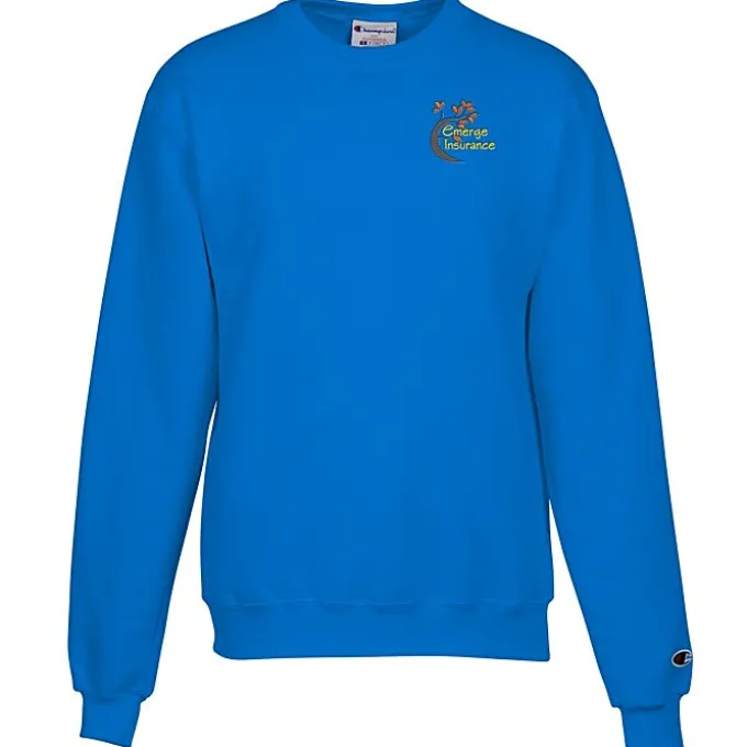 Champion Powerblend Crew Sweatshirt - Men's - Embroidered