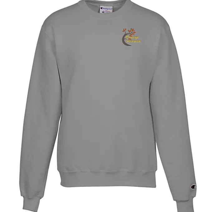 Champion Powerblend Crew Sweatshirt - Men's - Embroidered
