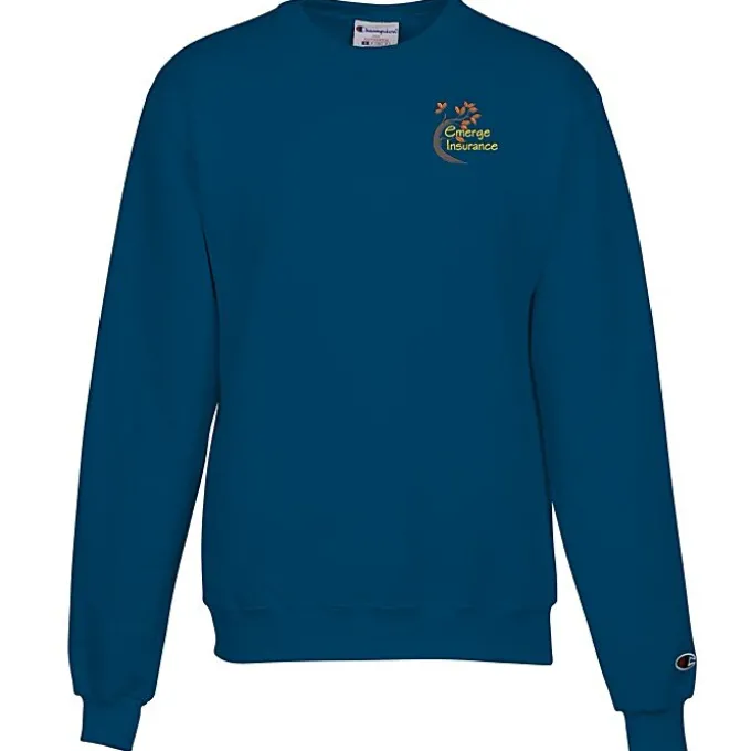 Champion Powerblend Crew Sweatshirt - Men's - Embroidered
