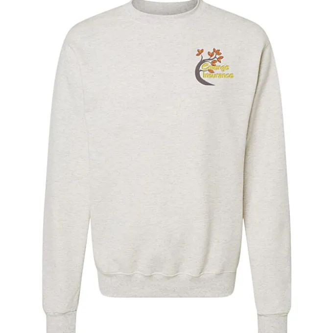 Champion Powerblend Crew Sweatshirt - Men's - Embroidered