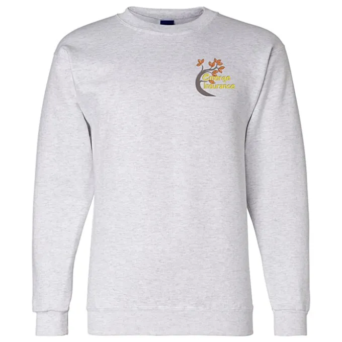 Champion Powerblend Crew Sweatshirt - Men's - Embroidered