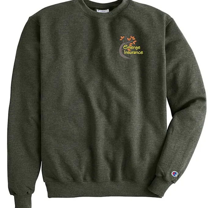 Champion Powerblend Crew Sweatshirt - Men's - Embroidered