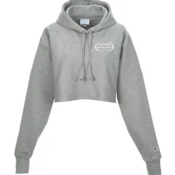 Champion Reverse Weave Cropped Hoodie - Ladies' - Screen