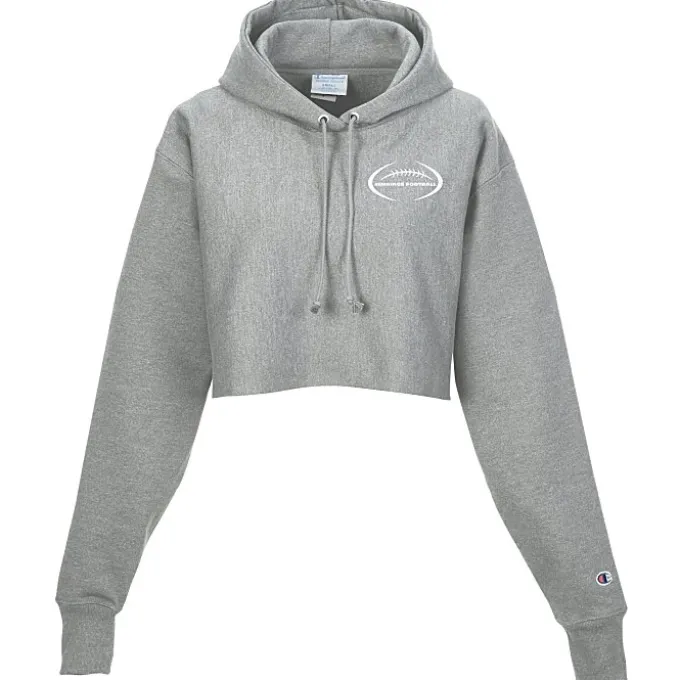 Champion Reverse Weave Cropped Hoodie - Ladies' - Screen