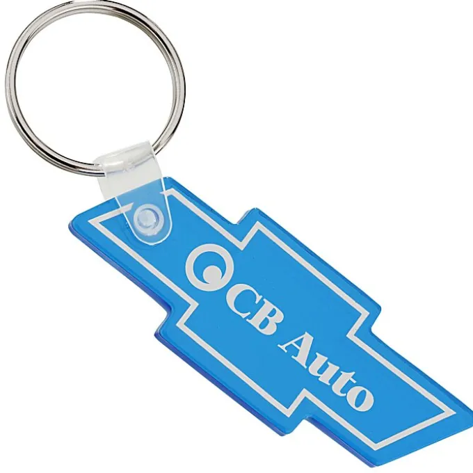 Chevy Bow Tie Soft Keychain - Translucent