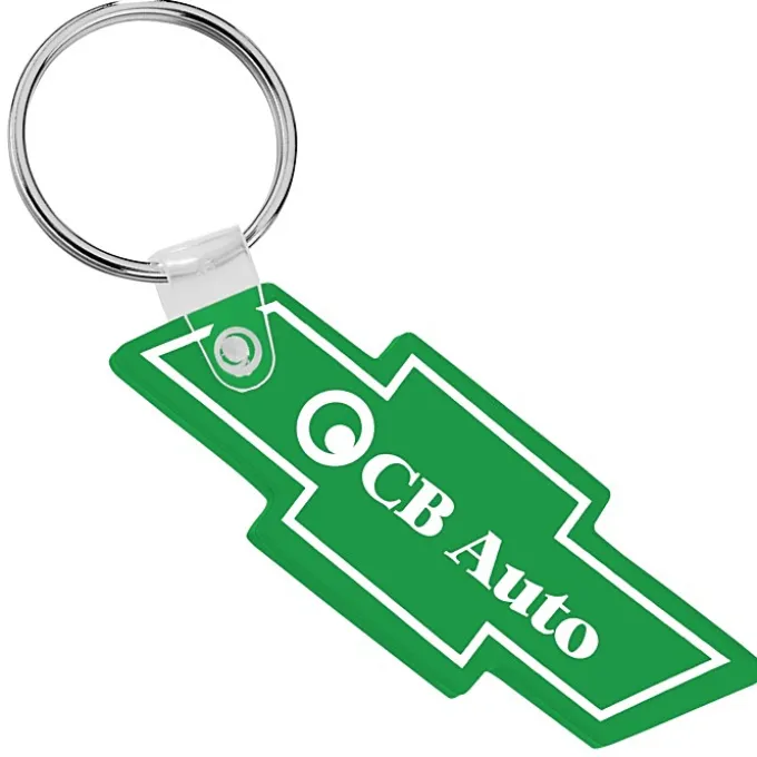 Chevy Bow Tie Soft Keychain - Translucent