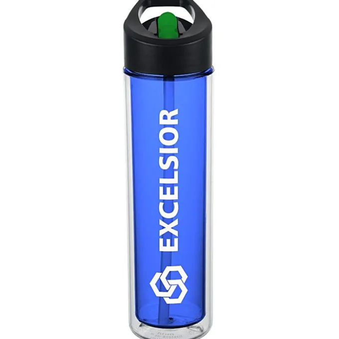 Chiller Insulated Bottle with Two-Tone Flip Straw Lid - 16 oz