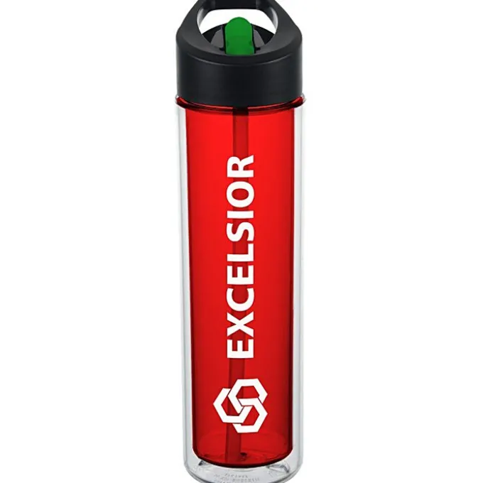 Chiller Insulated Bottle with Two-Tone Flip Straw Lid - 16 oz