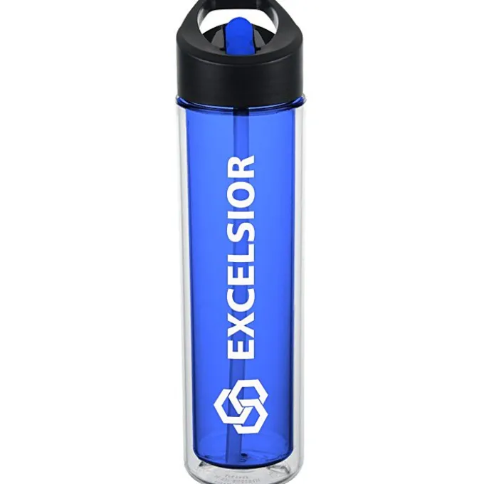Chiller Insulated Bottle with Two-Tone Flip Straw Lid - 16 oz