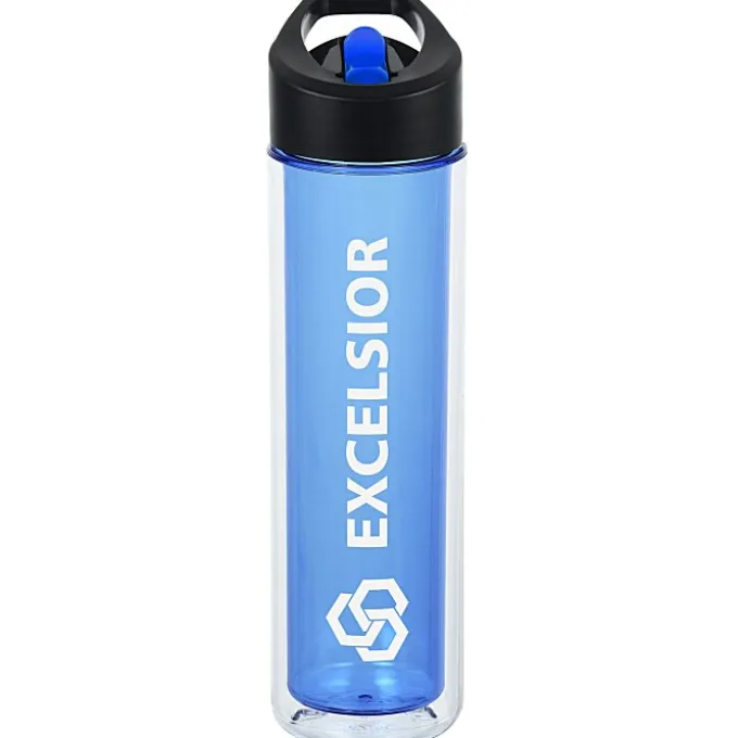 Chiller Insulated Bottle with Two-Tone Flip Straw Lid - 16 oz