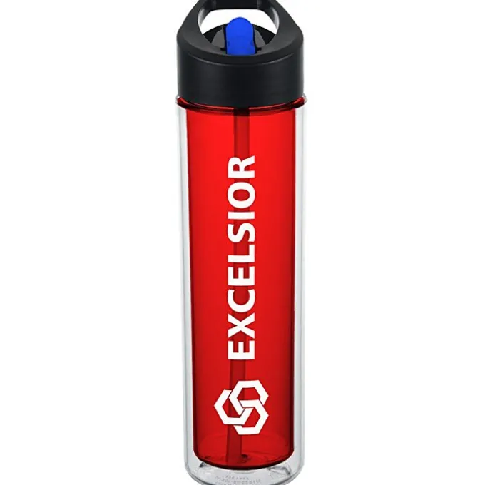 Chiller Insulated Bottle with Two-Tone Flip Straw Lid - 16 oz