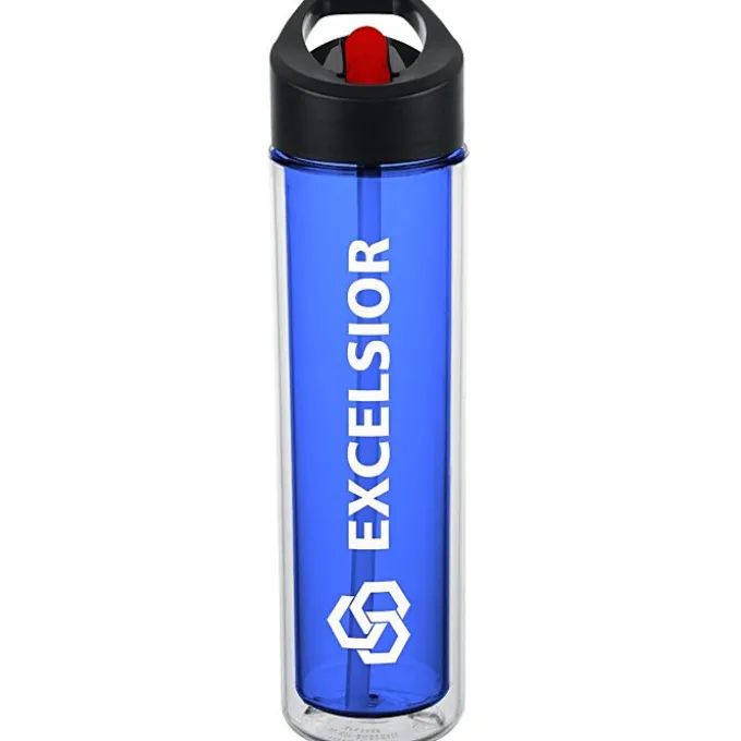 Chiller Insulated Bottle with Two-Tone Flip Straw Lid - 16 oz