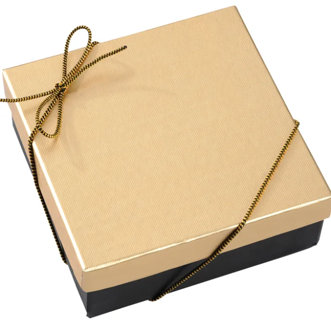 Chocolate Heart Box with Confection - Gold Box