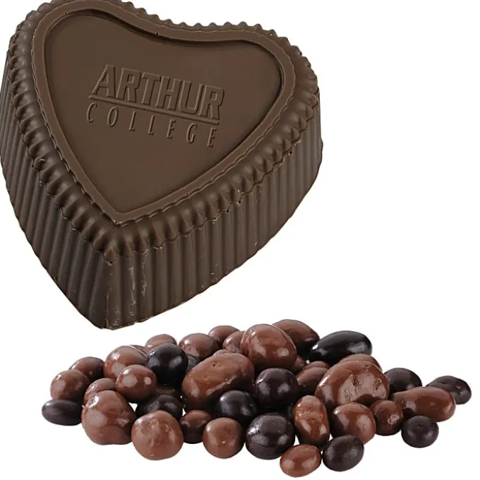 Chocolate Heart Box with Confection - Gold Box