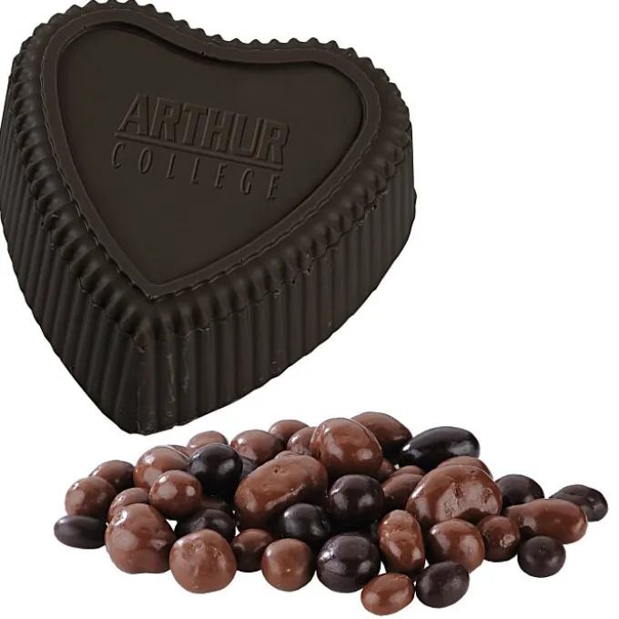 Chocolate Heart Box with Confection - Gold Box