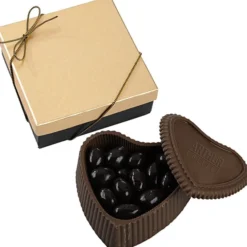 Chocolate Heart Box with Confection - Gold Box
