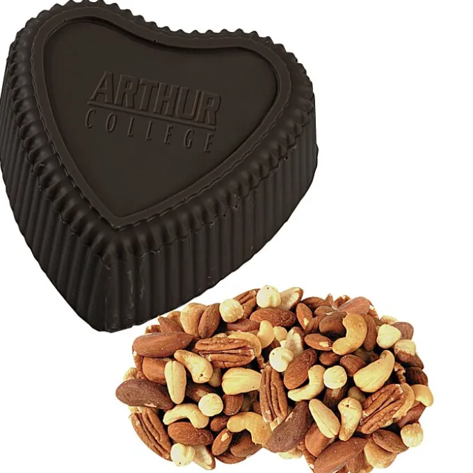 Chocolate Heart Box with Confection - Gold Box