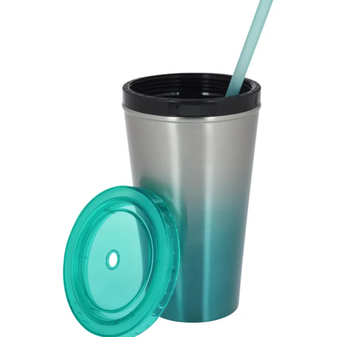 Chroma Stainless Tumbler with Straw - 16 oz. - 24 hr