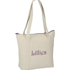 Chroma Zip 10-ounce Cotton Tote - 13 inches x 15 inches