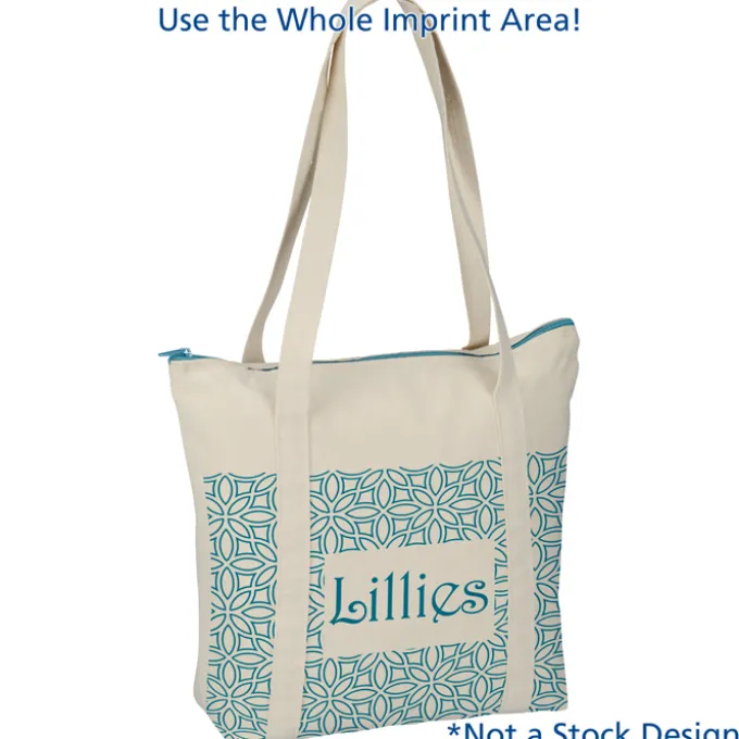 Chroma Zip 10-ounce Cotton Tote - 13 inches x 15 inches