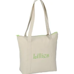 Chroma Zip 10-ounce Cotton Tote - 13 inches x 15 inches