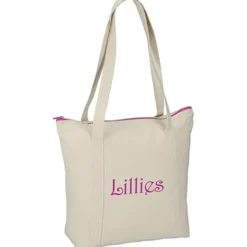 Chroma Zip 10-ounce Cotton Tote - 13 inches x 15 inches