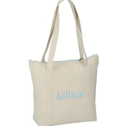 Chroma Zip 10-ounce Cotton Tote - 13 inches x 15 inches
