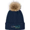 Chunky Knit Faux Fur Pom Beanie