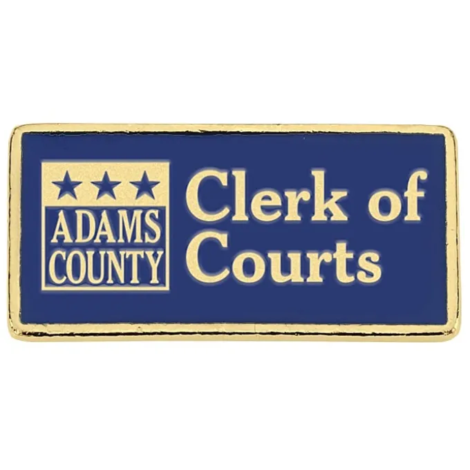 Classic Die Cast Lapel Pin - Rectangle
