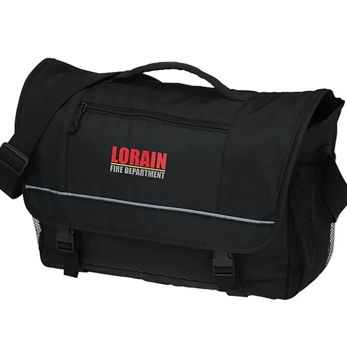 Classic Laptop Messenger Bag - Embroidered