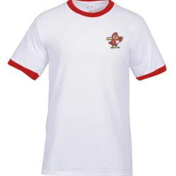 Classic Ringer T-Shirt - White - Embroidered