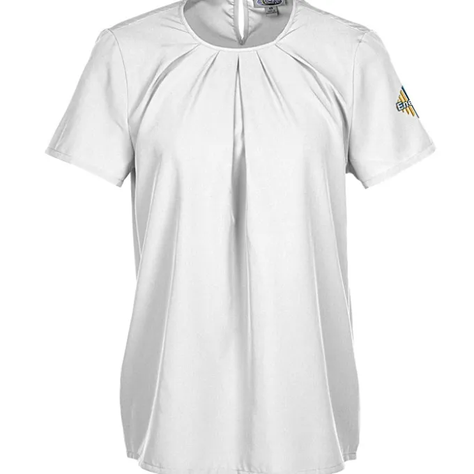 Classic Stretch Jewel Neck Blouse - Ladies'
