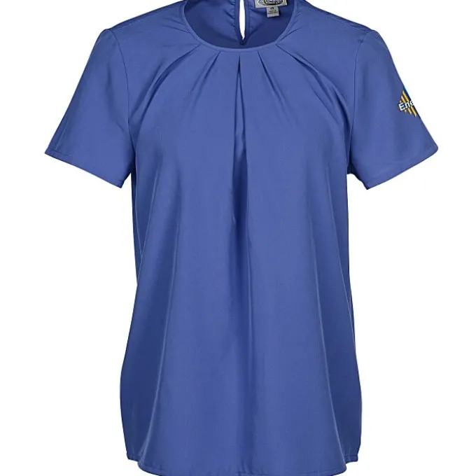 Classic Stretch Jewel Neck Blouse - Ladies'