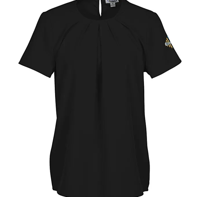 Classic Stretch Jewel Neck Blouse - Ladies'