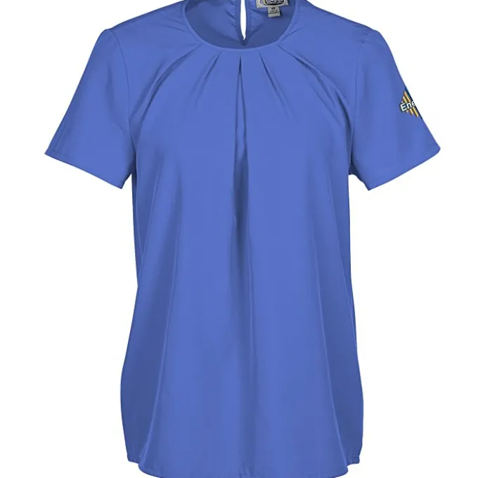Classic Stretch Jewel Neck Blouse - Ladies'