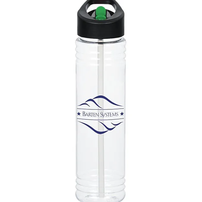 Clear Impact Adventure Bottle with Two-Tone Flip Straw Lid - 32 oz