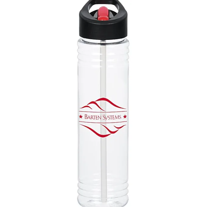 Clear Impact Adventure Bottle with Two-Tone Flip Straw Lid - 32 oz