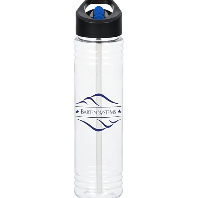 Clear Impact Adventure Bottle with Two-Tone Flip Straw Lid - 32 oz